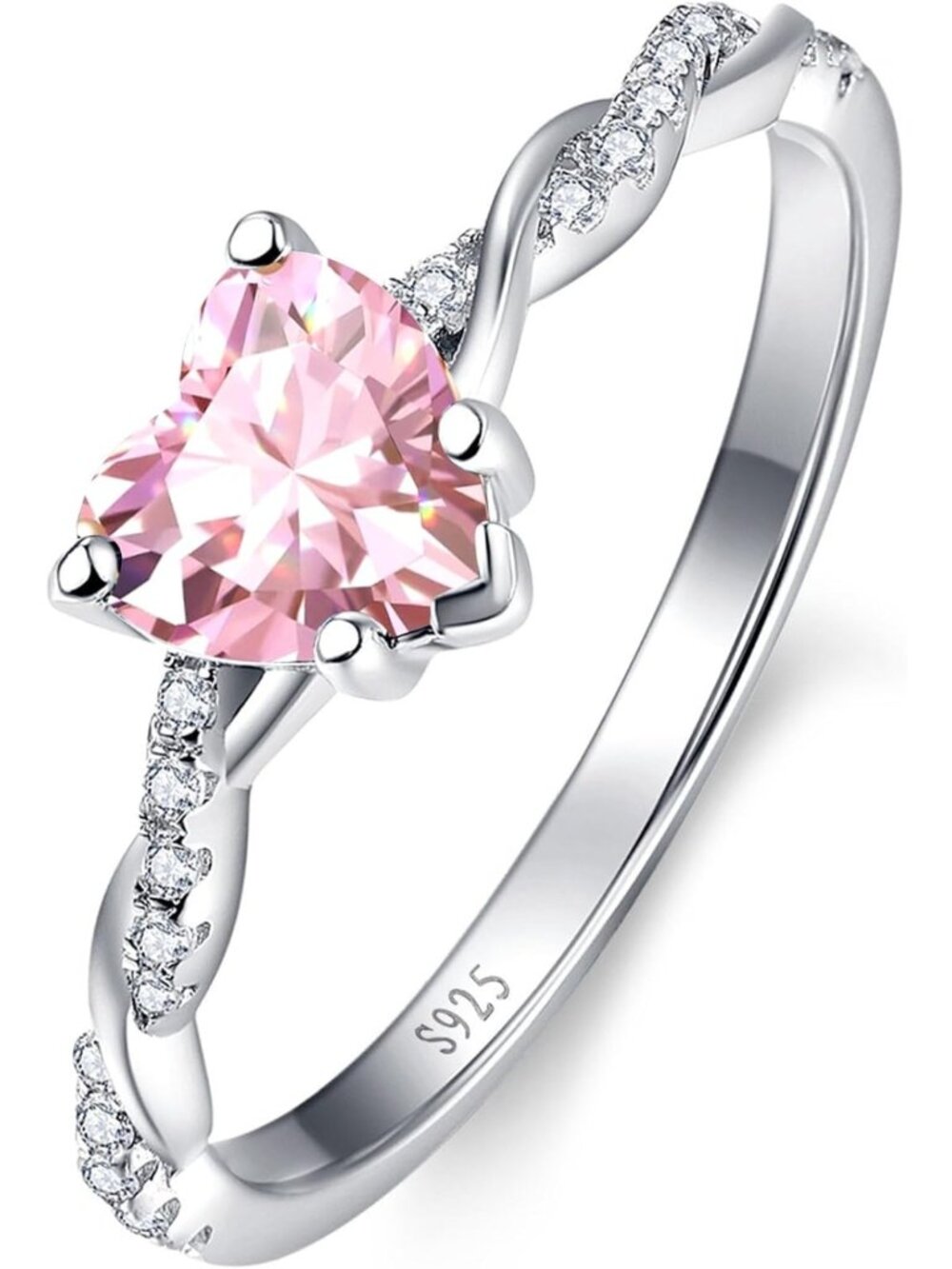 1.25ct Heart Promise Ring in 925 Sterling Silver - Elegant Women's Jewelry